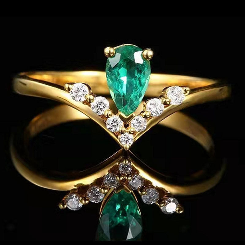 Emerald Crown Ring